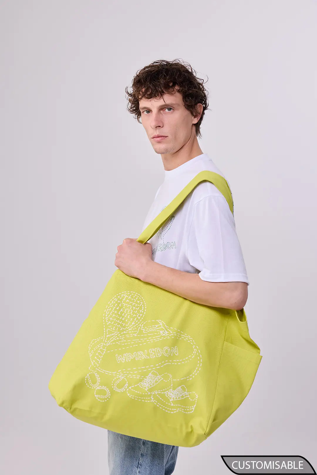 Custom canvas tote bag with a graphic print