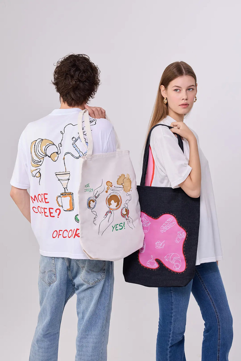 Custom Graphic Tote Bag – Coffee Edition