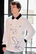 Custom Graphic Tennis Polo – Long Sleeve Sportswear With Illustrated Detail