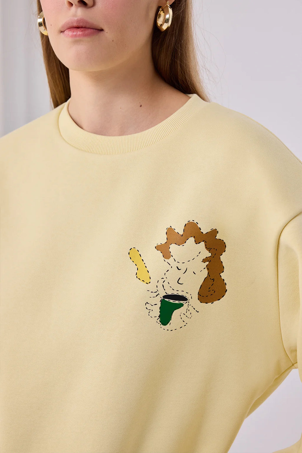 Crafted Uniforms Graphic Sweatshirts Collection Custom Coffee Sweatshirt Yellow