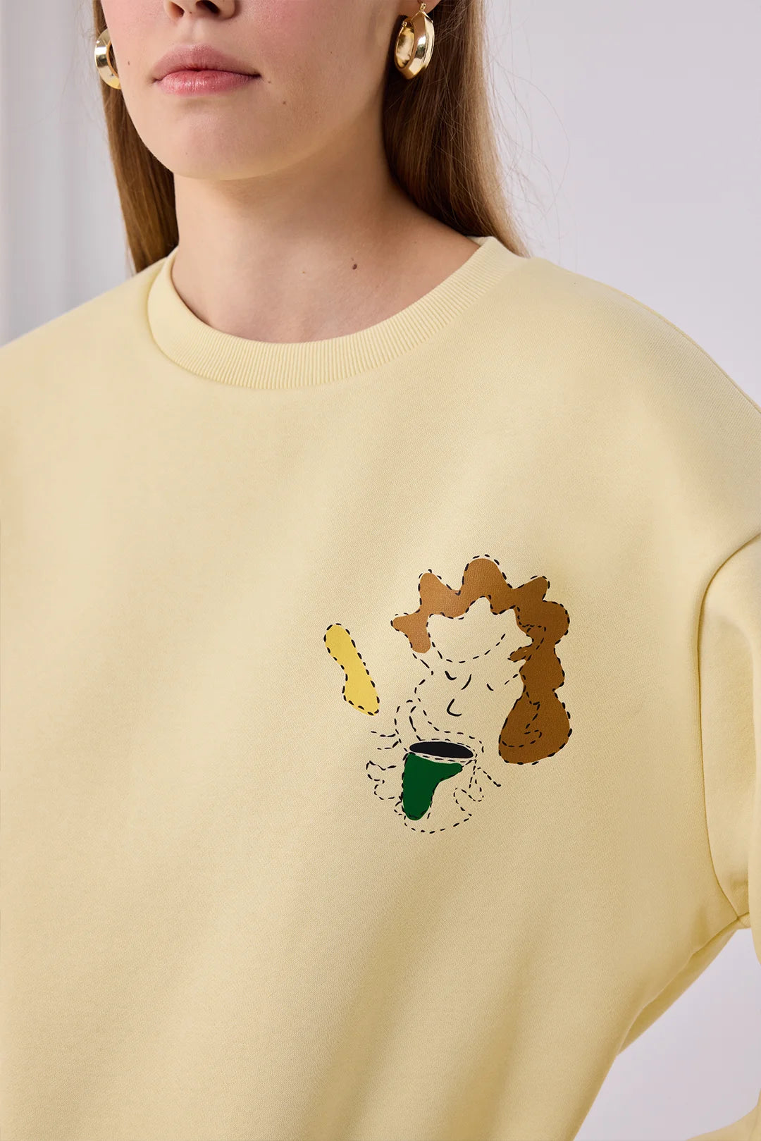 Crafted Uniforms Graphic Sweatshirts Collection Custom Coffee Sweatshirt Yellow