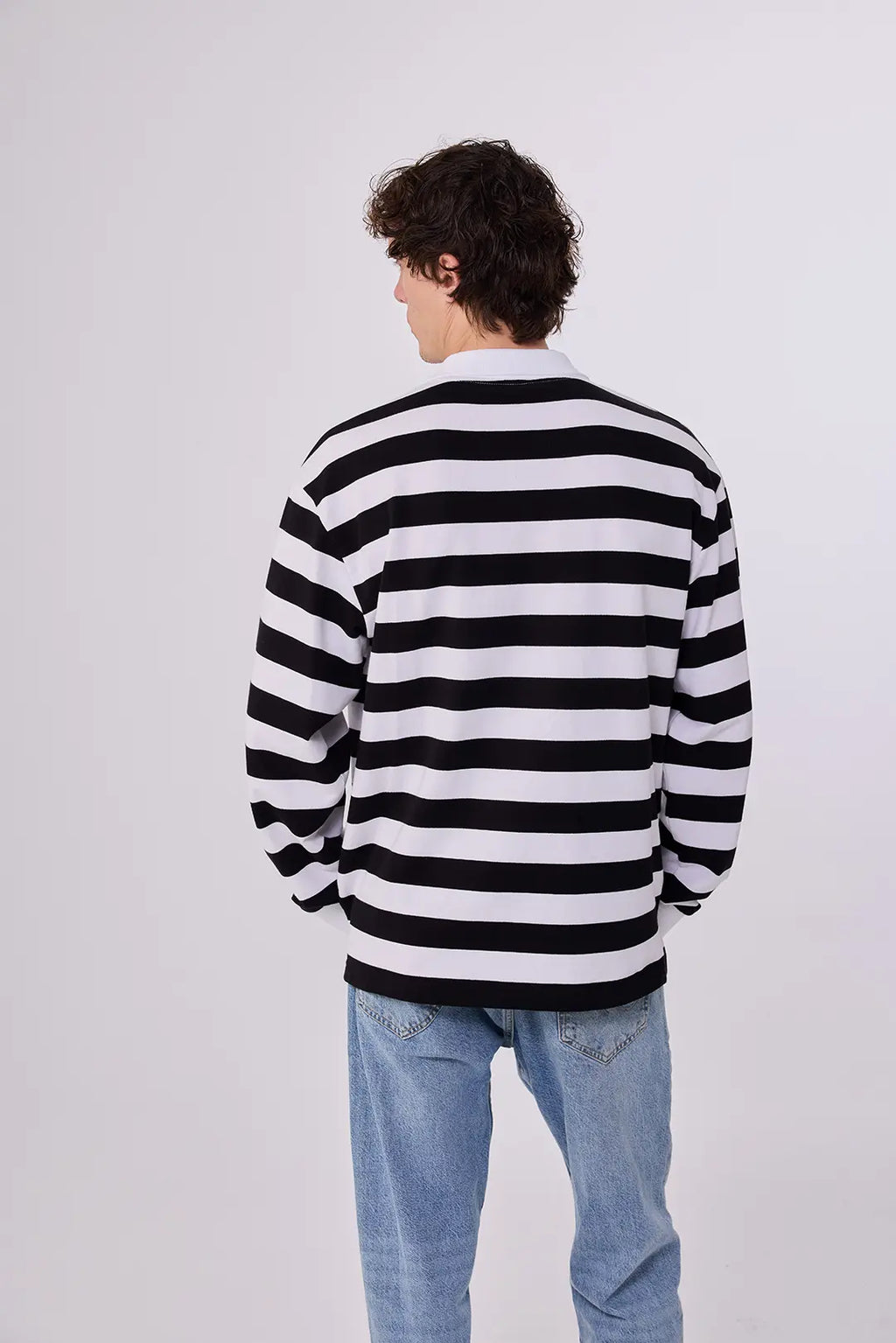 Custom Striped Polo Shirt – Artistic Embroidered Style for Bold Brand Identity