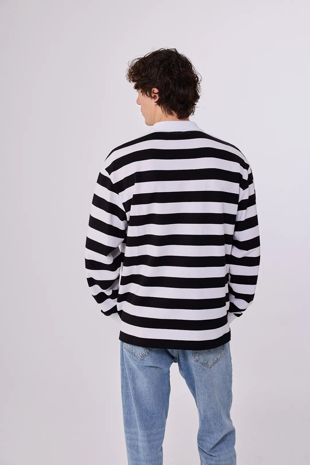 Custom Striped Polo Shirt – Artistic Embroidered Style for Bold Brand Identity