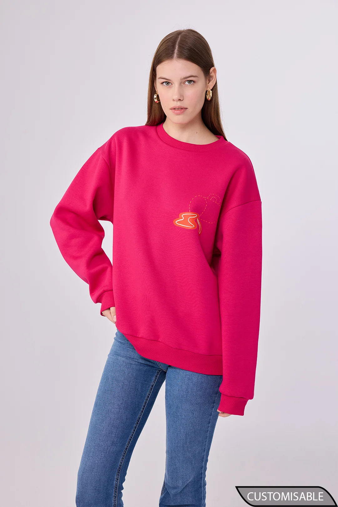Custom Graphic Coffee Sweatshirt – Oversized Fit With Motivational Detail