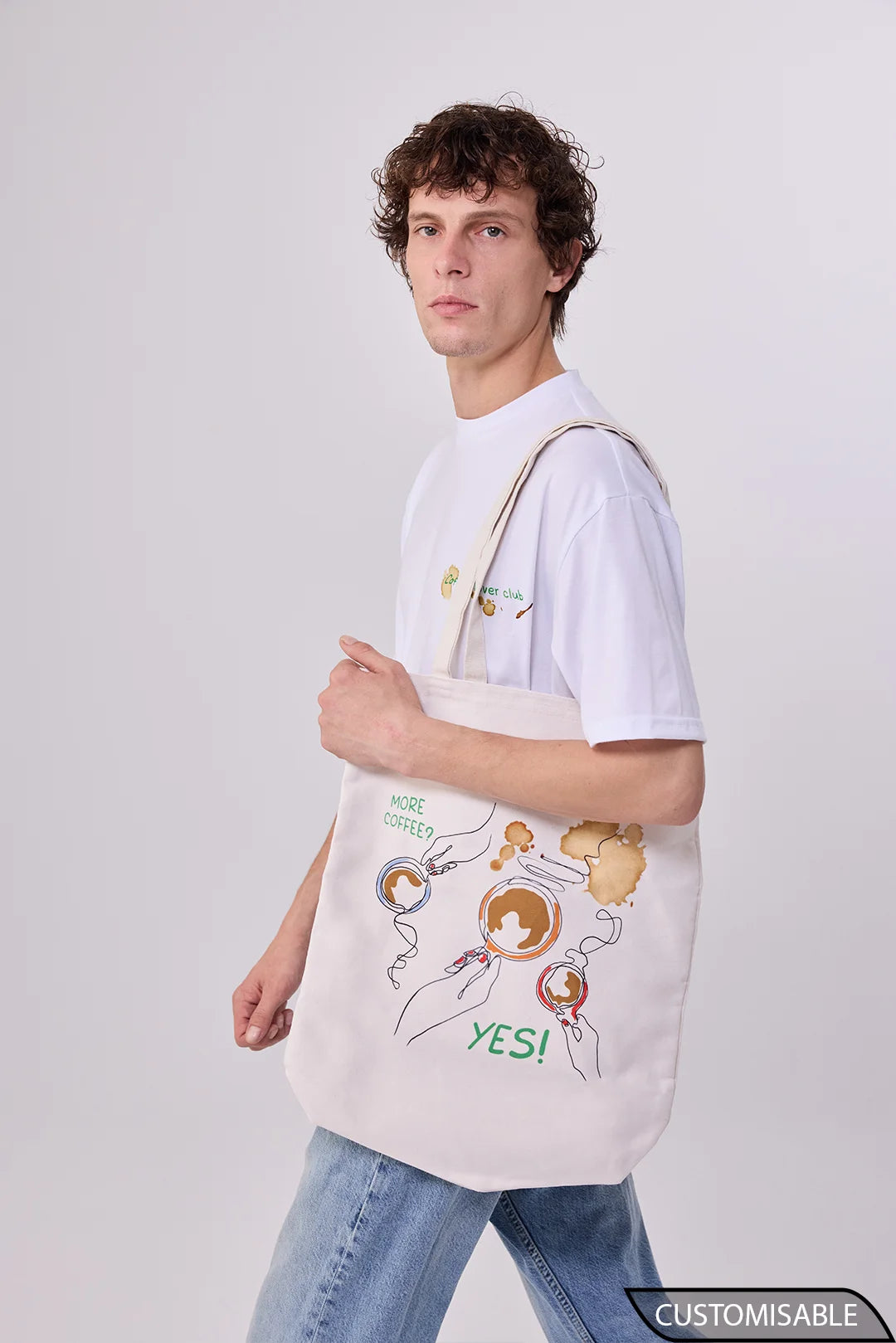 Custom Graphic Tote Bag – Coffee Edition