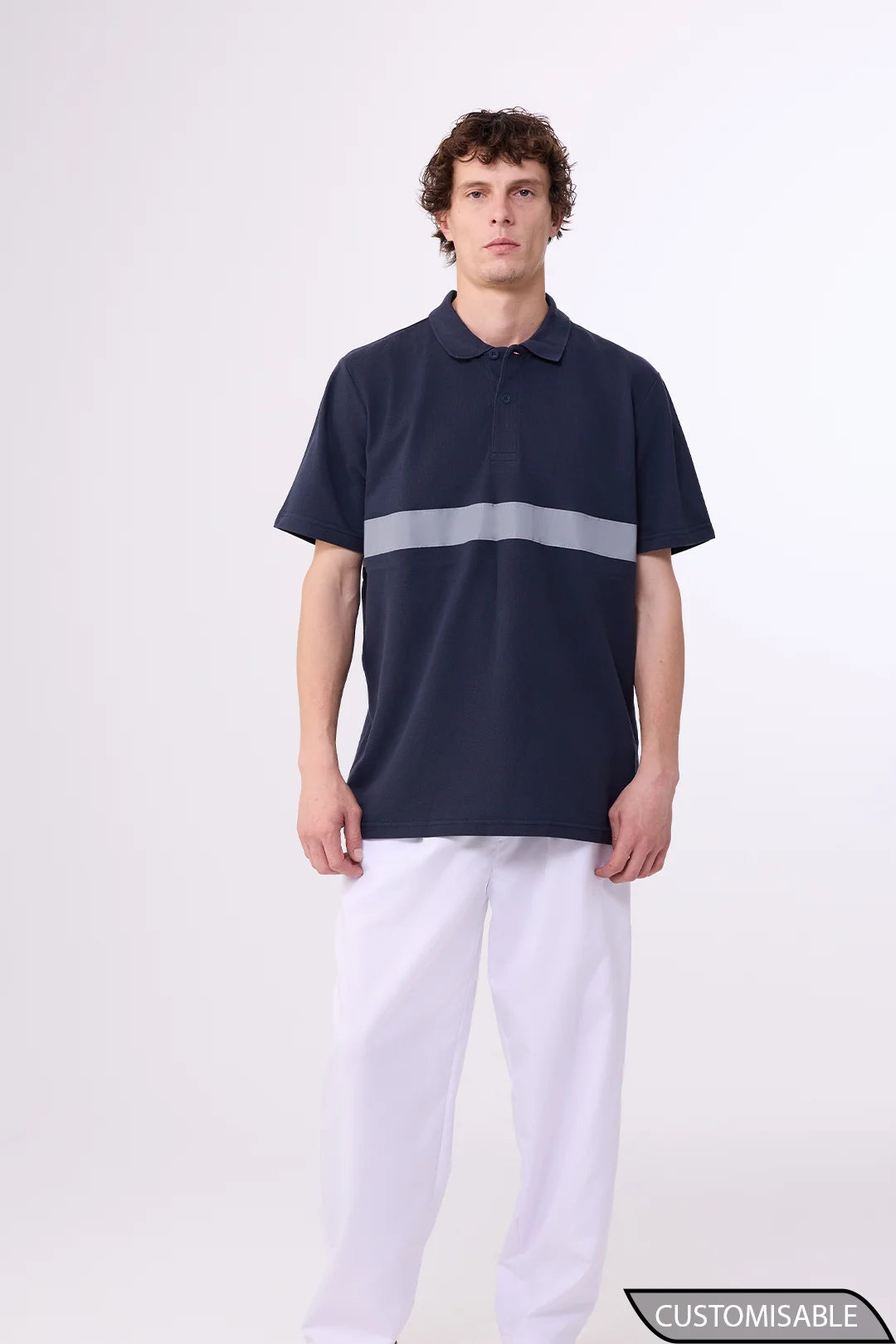 Custom Reflective Polo – FlexLine Workwear T-shirt