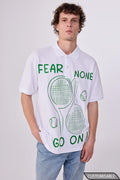 Custom Tennis Graphic Polo – Fear None Go On Motivational Design