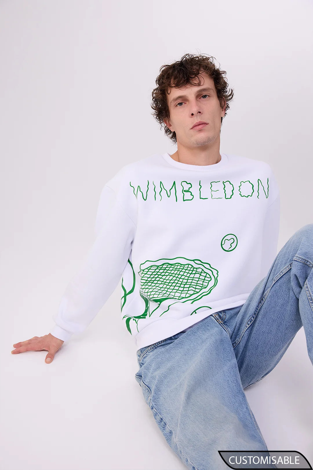 Custom Wimbledon Sweatshirt – CourtLine Graphic Crewneck