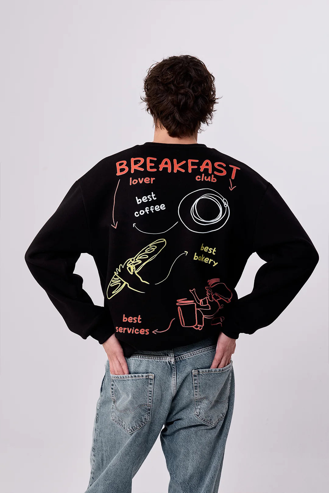 Customisable Workwear Sweatshirt For Cafes And Bakery Staff