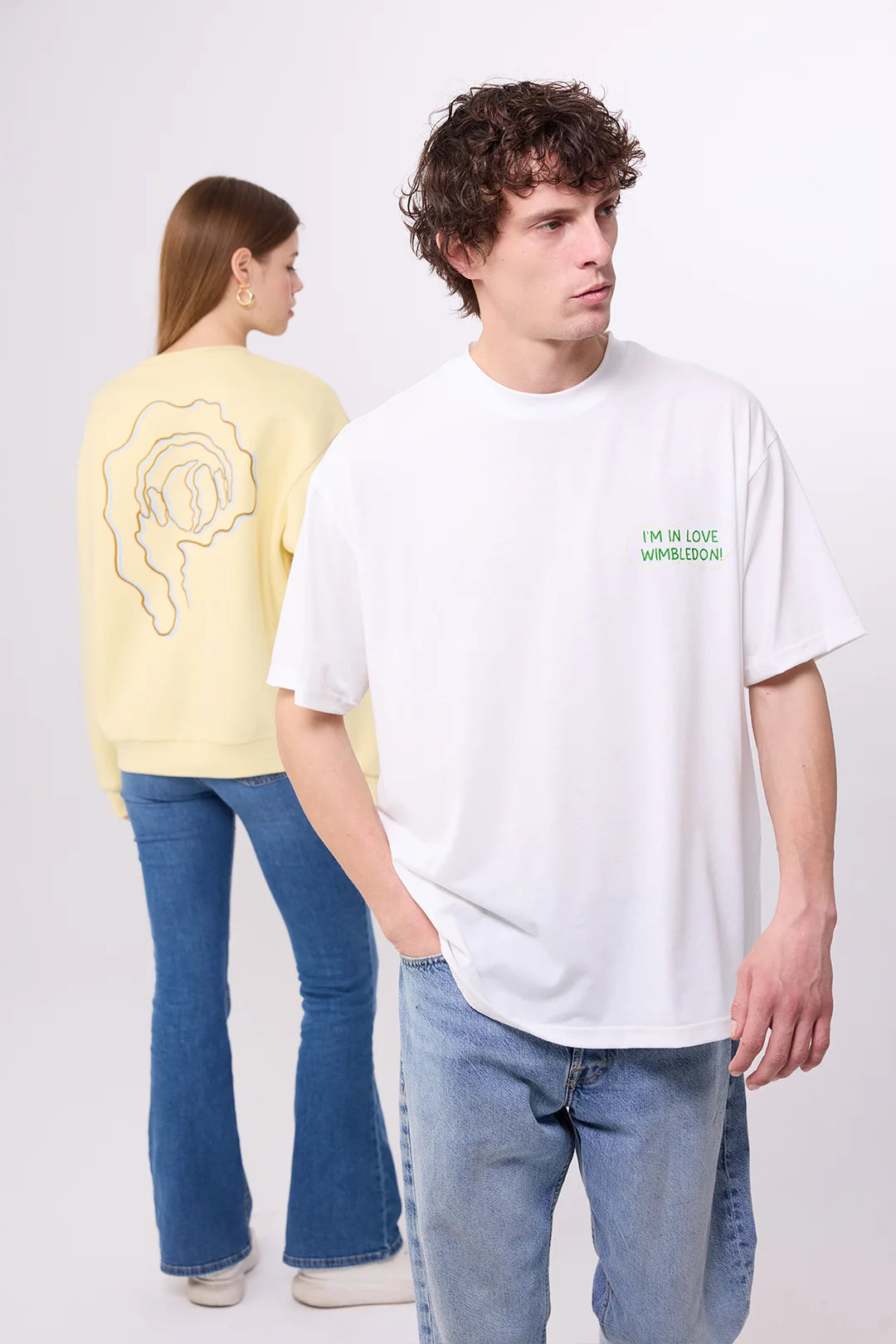Custom Tennis Graphic Sweatshirt – PastelCourt Oversized Crew