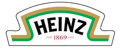 Heinz logo with establishment year on a white background
