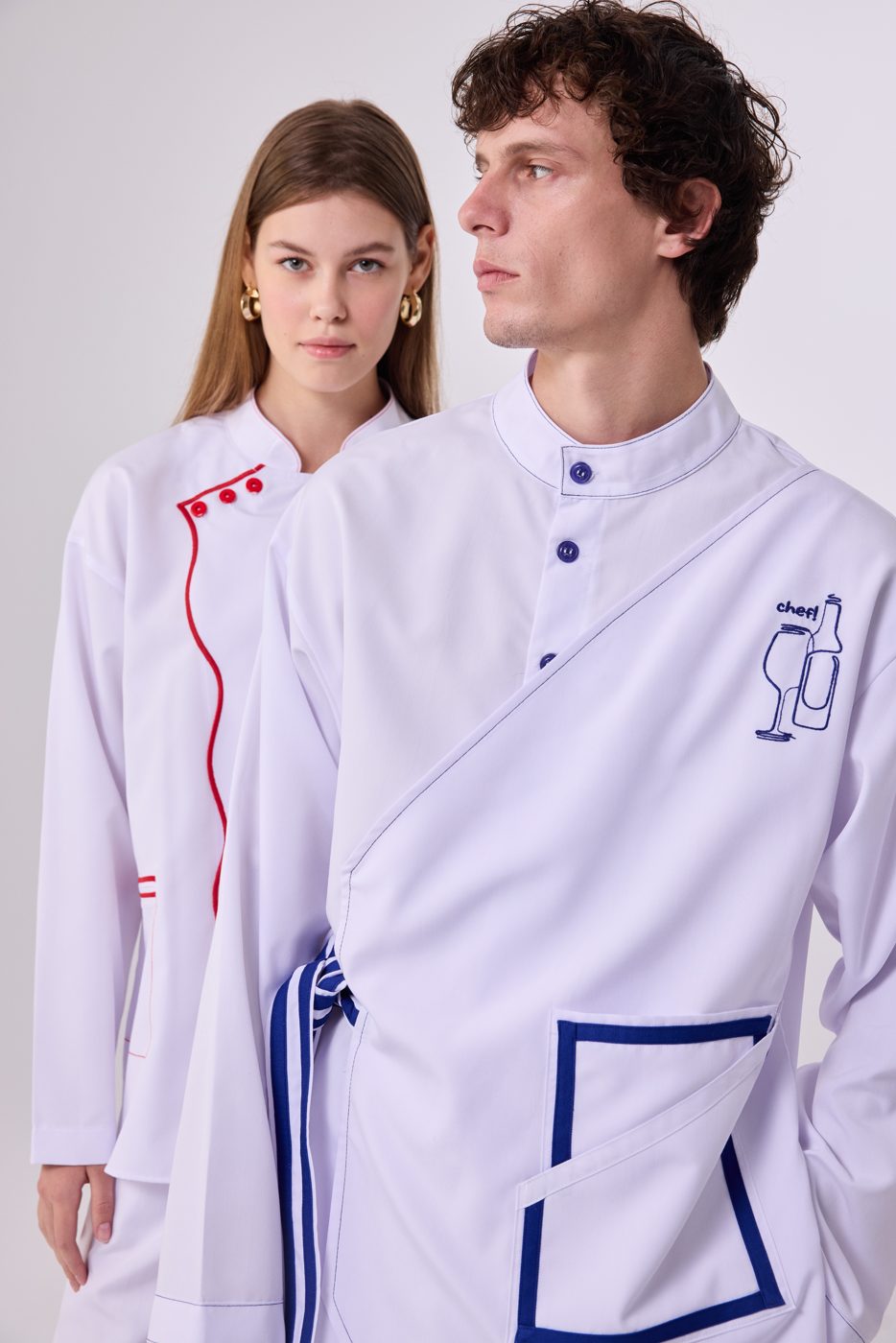 Crafted Uniforms chef jackets with contrast piping